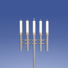 Zimmermann Leuchter Saphir 5-Flammer Gerade