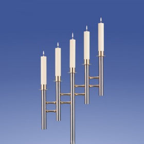 Zimmermann Leuchter Saphir 5-Flammer Schräge