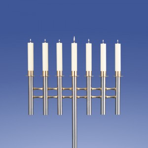 Zimmermann Leuchter Saphir 7-Flammer Gerade