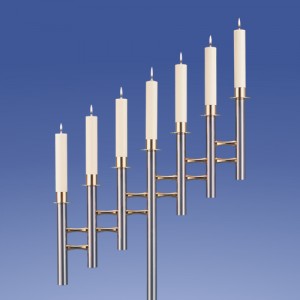 Zimmermann Leuchter Saphir 7-Flammer Schräge