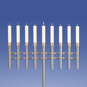 Zimmermann Leuchter Saphir 9-Flammer Gerade