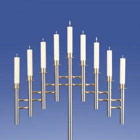 Zimmermann Leuchter Saphir 9-Flammer Pyramide