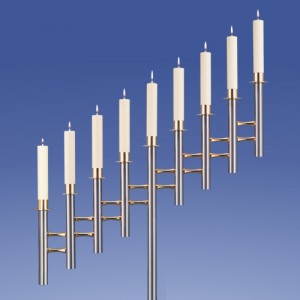 Zimmermann Leuchter Saphir 9-Flammer Schräge