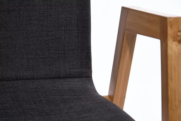 Lavabis Stapelstuhl gepolstert Holz mit Armlehne