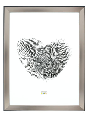 Bilderrahmen Silber mit schwarzer Kante - 0