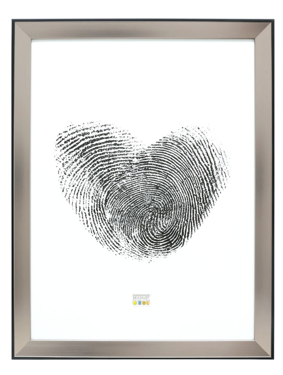 Bilderrahmen Silber mit schwarzer Kante