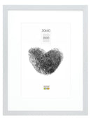 Bilderrahmen silber mit weißem Einleger-2