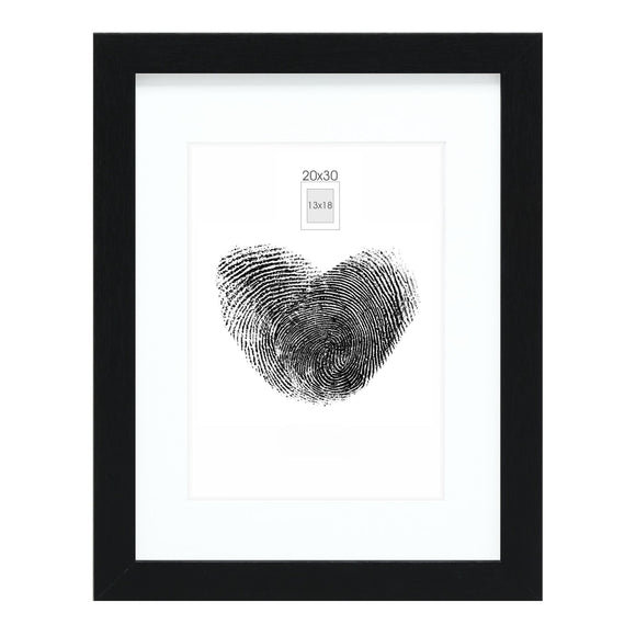 Bilderrahmen schwarz mit weißem Einleger