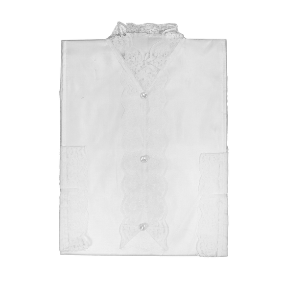 Lavabis Talar Satin mit Spitzenkragen Damen